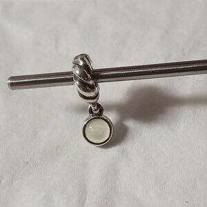 Pandora sterling silver yellow quartz dangle charm